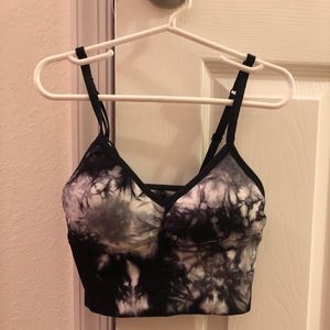 Black & white tie dye bralette